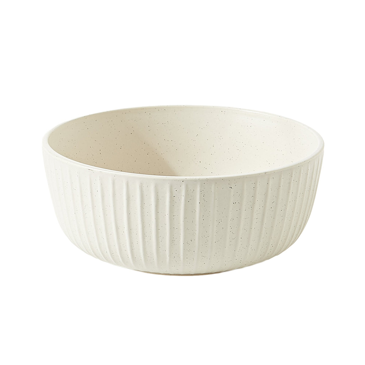 Dinnerware Set, 12-Piece, Stoneware, Fluted Embossed, Bone – Sesame