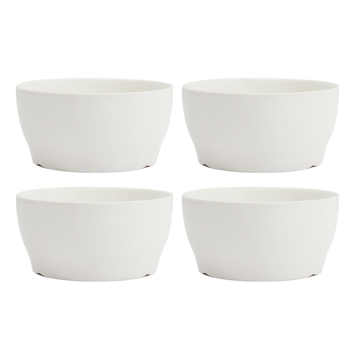 Porcelain Bowls, Set of 4, 15.5 cm (6.1 in), White – Salad and Dessert Bowls