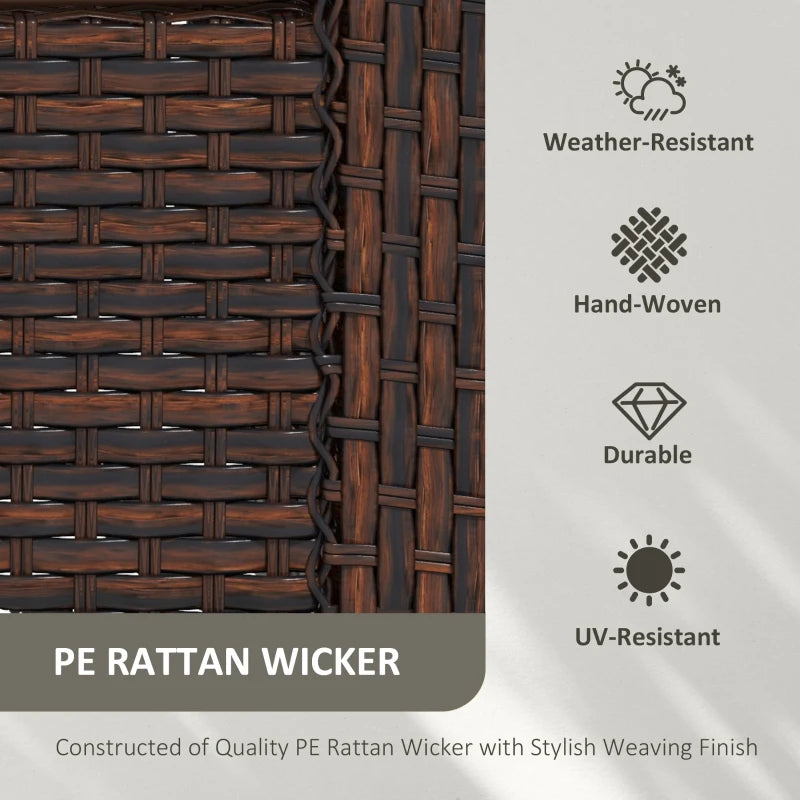 PE Rattan 360° Swivel Patio Chair with Cushion, Brown