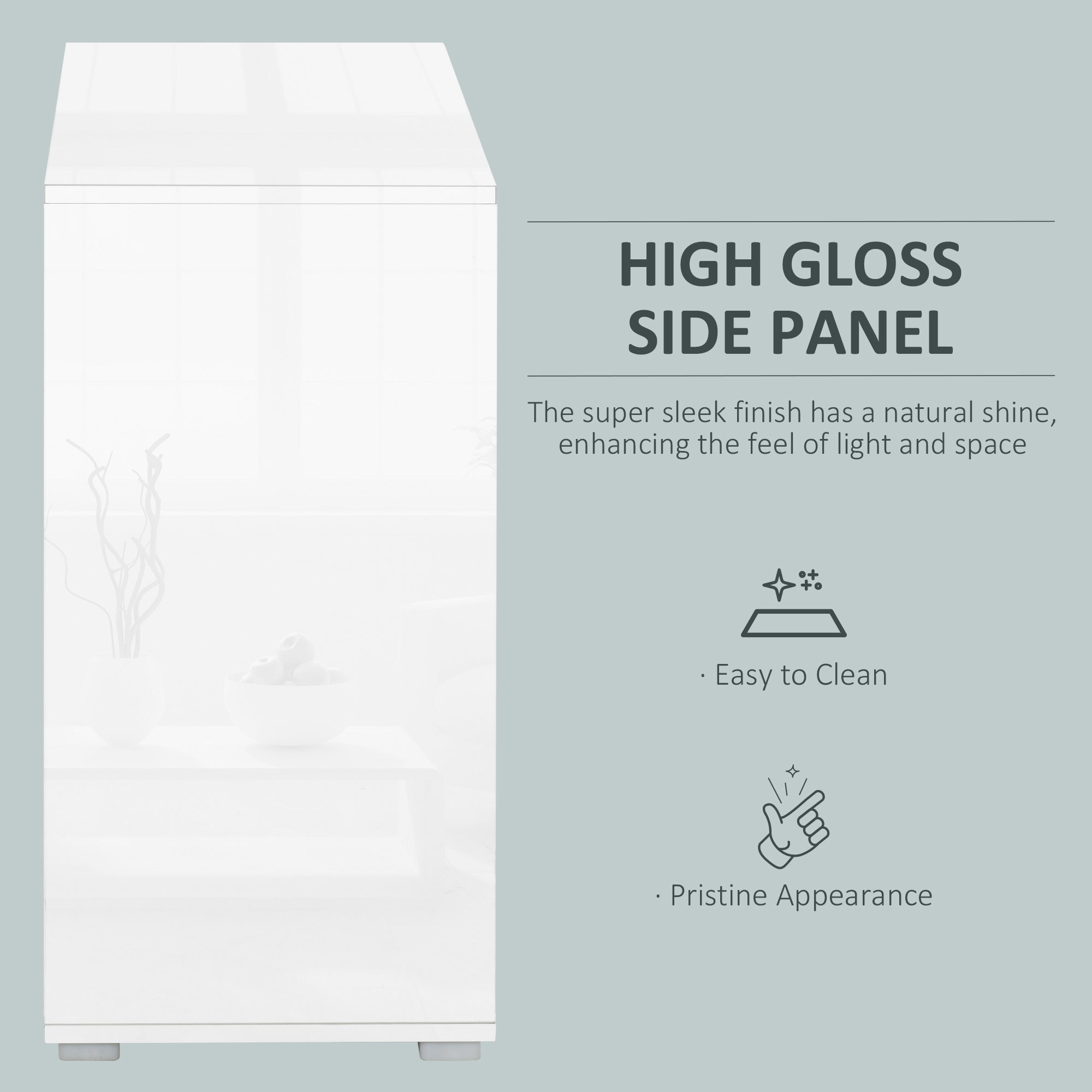 HOMCOM Dining Delight: Modern Kitchen Buffet Sideboard with Drawer Shelf, Push-Open Design for Elegant Storage, Grey Finish