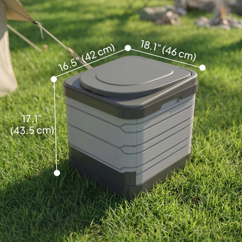 Portable Toilet for Adults Foldable Porta Potty 12 Coagulant Packets for Camping Travel RV Outdoor Use