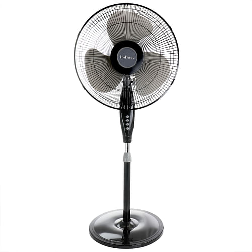 Holmes Oscillating 16 Inch Blade Stand Fan with Metal Grill in Black - Free Shipping