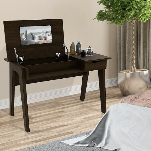 Dressing Table with Flip Mirror and Storage Drawer - Free Shipping
