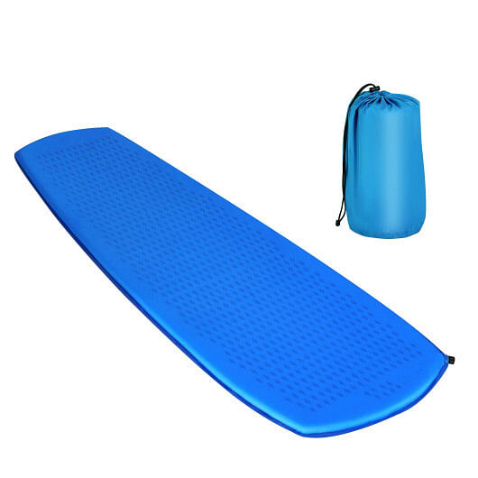 Inflatable Sleeping Pad with Carrying Bag-Blue - Free Shipping