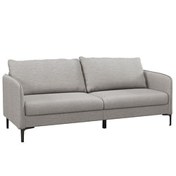 Modern 76 Inch Loveseat Sofa Couch for Apartment Dorm with Metal Legs-Gray - Free Shipping