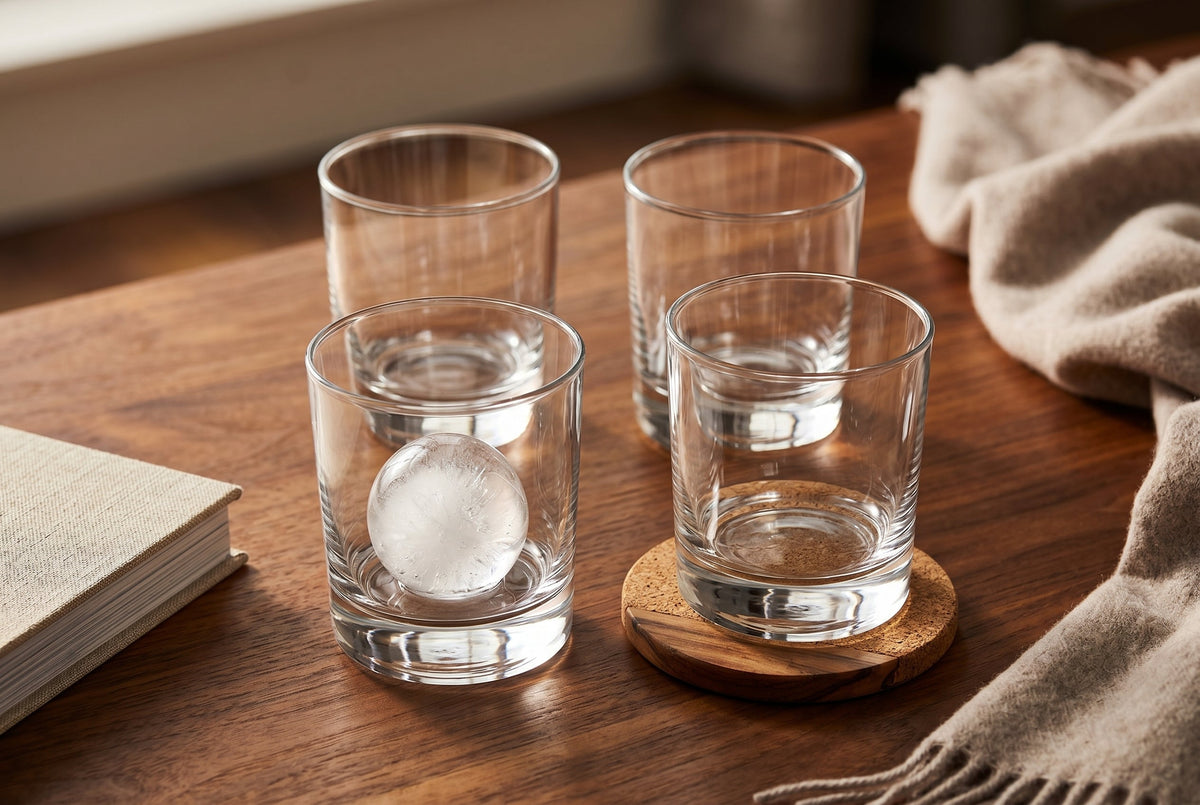 Whiskey Glasses, Set of 4, 380 ml (12.8 oz) Old Fashioned Rocks Glasses – Cachet