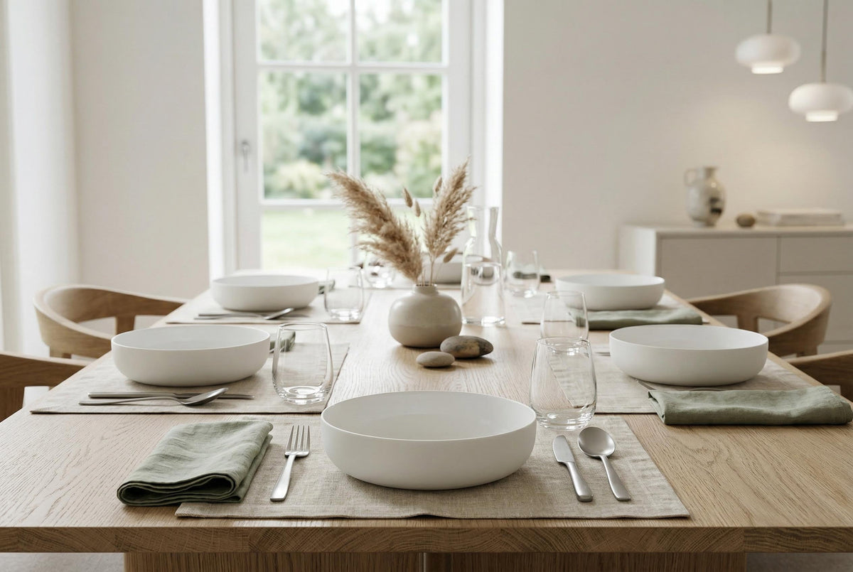 Pasta Bowls, Set of 4, Opal Glass, 22.1 cm (8.7 in), White – Oslo