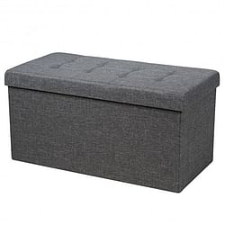 31.5 Inch Fabric Foldable Storage with Removable Storage Bin-Dark Gray - Free Shipping