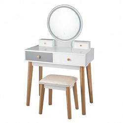 Makeup Dressing Table with 4 Drawers and Lighted Mirror - Free Shipping