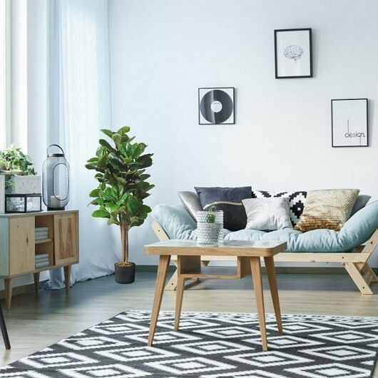 5 Feet Artificial Fiddle Leaf Fig Tree Decorative Planter - Free Shipping