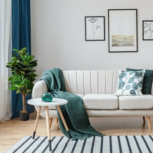 5 Feet Artificial Fiddle Leaf Fig Tree Decorative Planter - Free Shipping