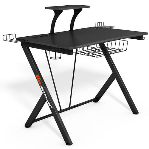 Multifunctional E-Sport Gaming Desk with Headset Hook and Cup Holder - Free Shipping