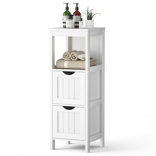 Floor Multifunction Bathroom Storage Organizer Rack with 2 Drawers - Free Shipping