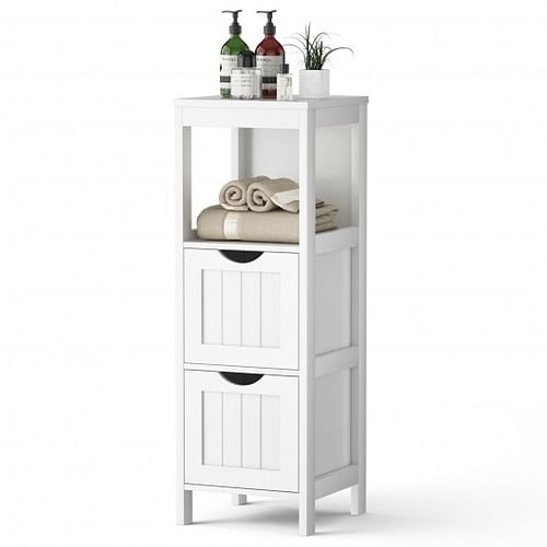 Floor Multifunction Bathroom Storage Organizer Rack with 2 Drawers - Free Shipping