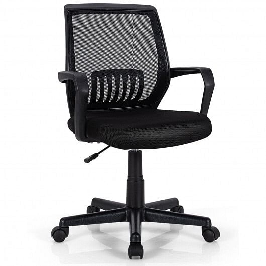 Mid-Back Mesh Height Adjustable Executive Chair with Lumbar Support - Free Shipping