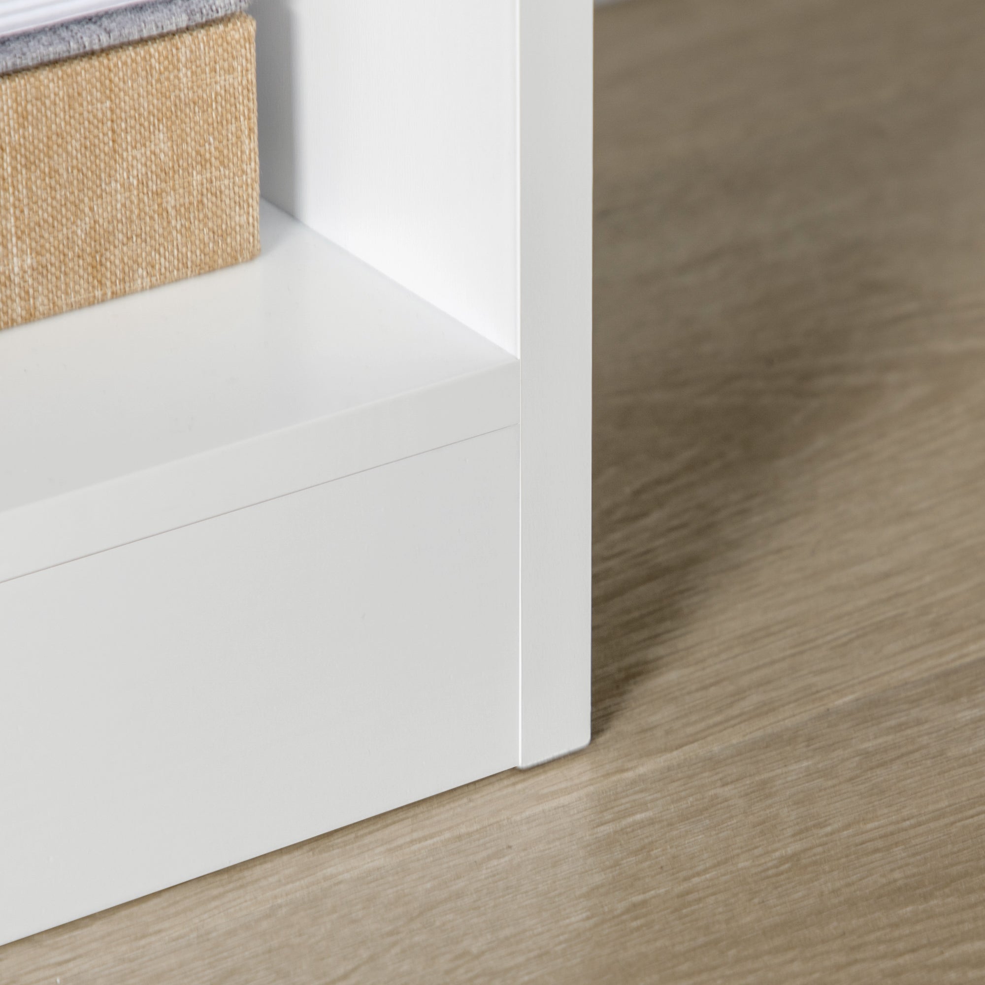 HOMCOM Freestanding Wooden Bookshelf Bookcase with Drawer, Display Shelf Storage Unit for Home Office, White Finish