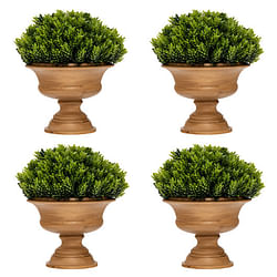 4 Pack Artificial Boxwood Topiary Trees - Free Shipping
