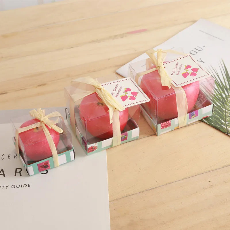 Creative Red Apple Shape Fruit Candle Home Decoration New Year Eve Christmas Birthday Decorations To Relatives And Friends