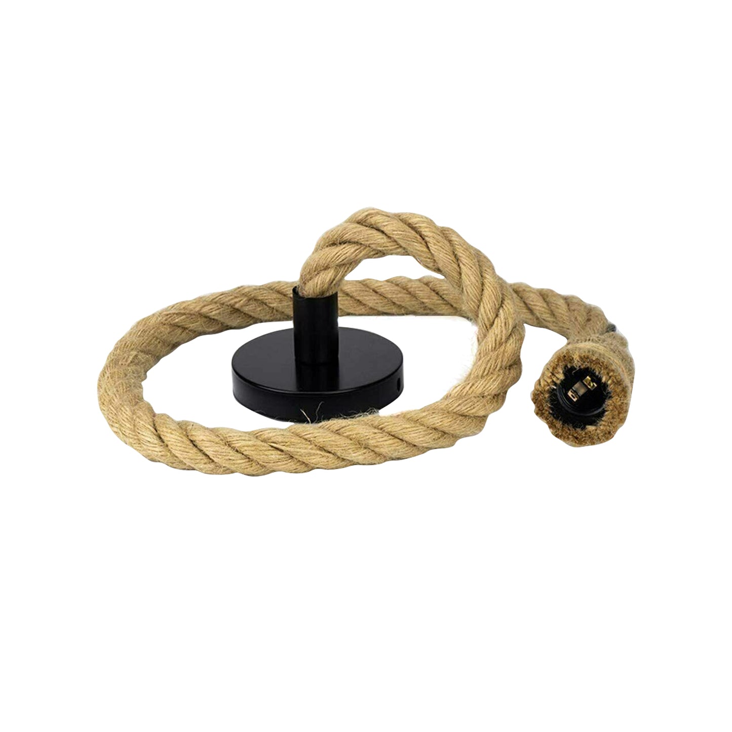 Industrial Vintage Hemp Rope Pendant Light~1465