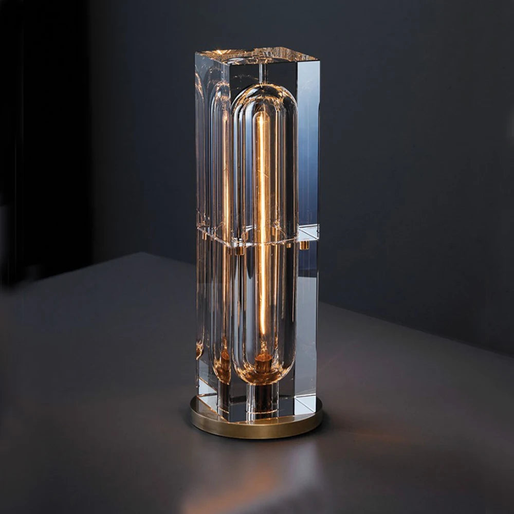 SANDYHA Nordic Luxury Crystal Desk Lamp – Modern Living and Dining Room Art Lighting, Bedroom Bedside Reading, Copper Table Fixtures