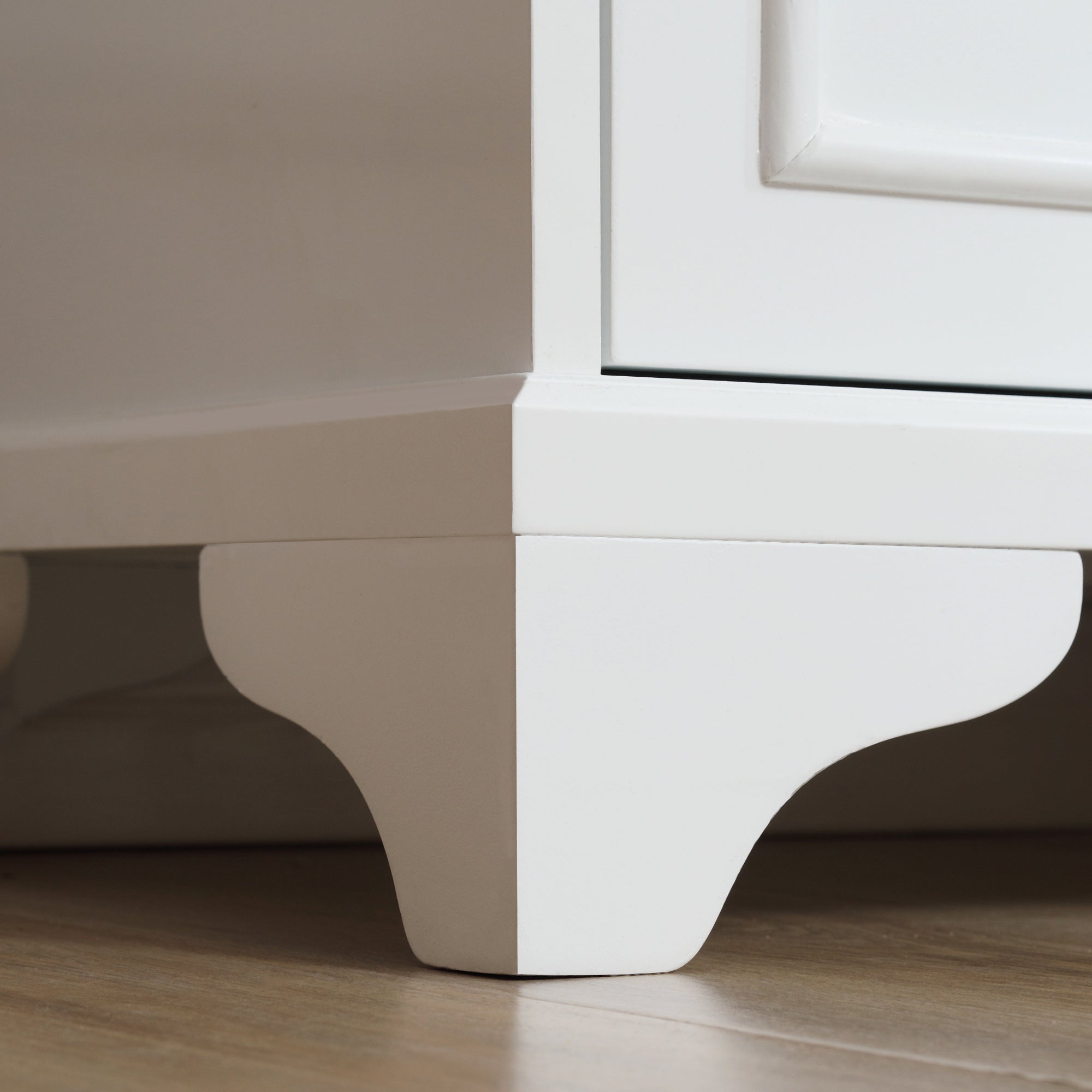 HOMCOM Elegant 3-Drawer Dresser Storage Tower Cabinet for Bedroom Hallway Modern Chest of Drawers White