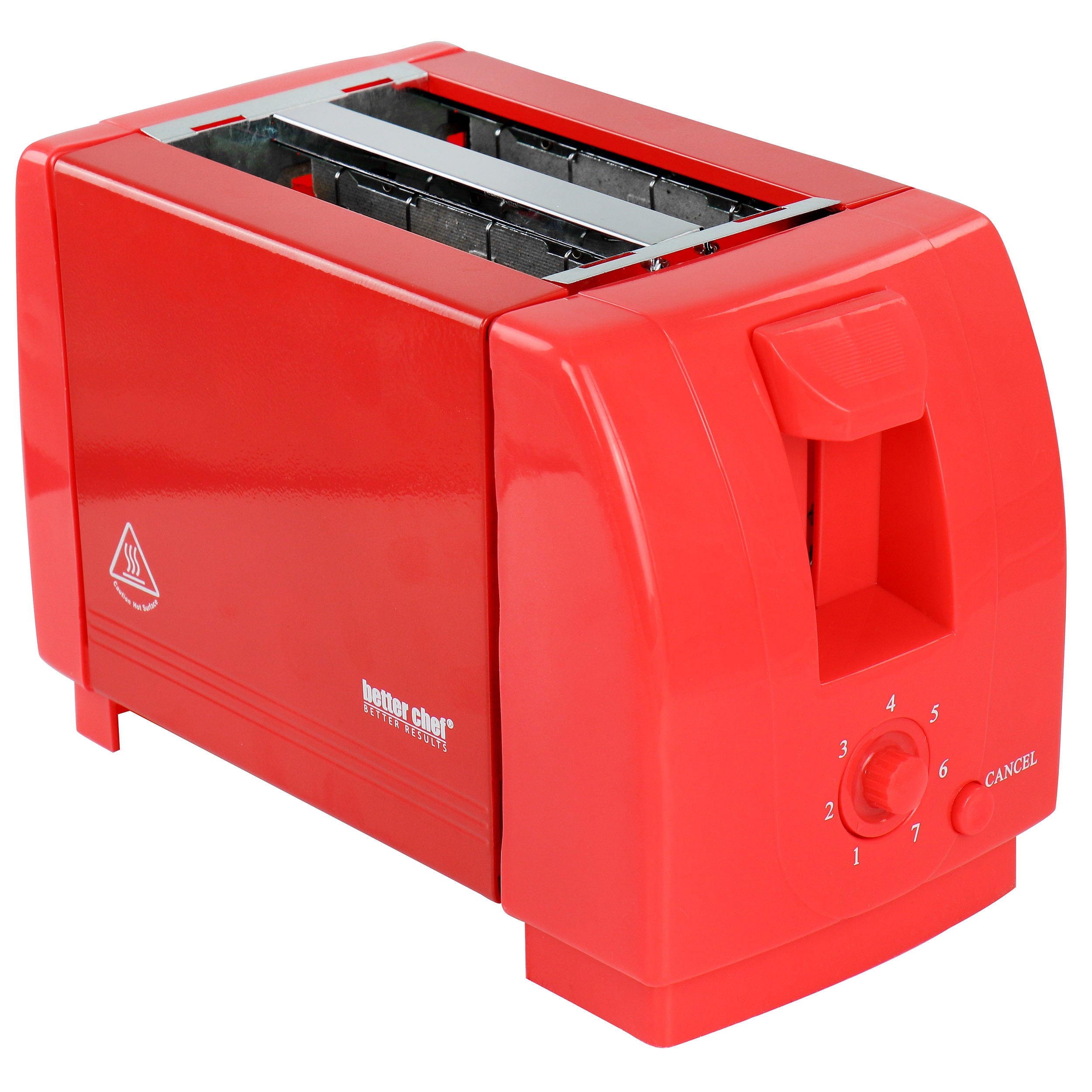 Better Chef Compact Two Slice Countertop Toaster in Red - Free Shipping