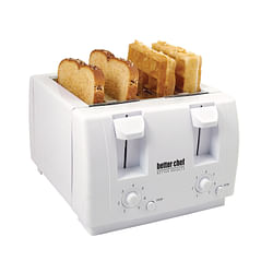 Better Chef 4 Slice Dual-Control Toaster in White - Free Shipping