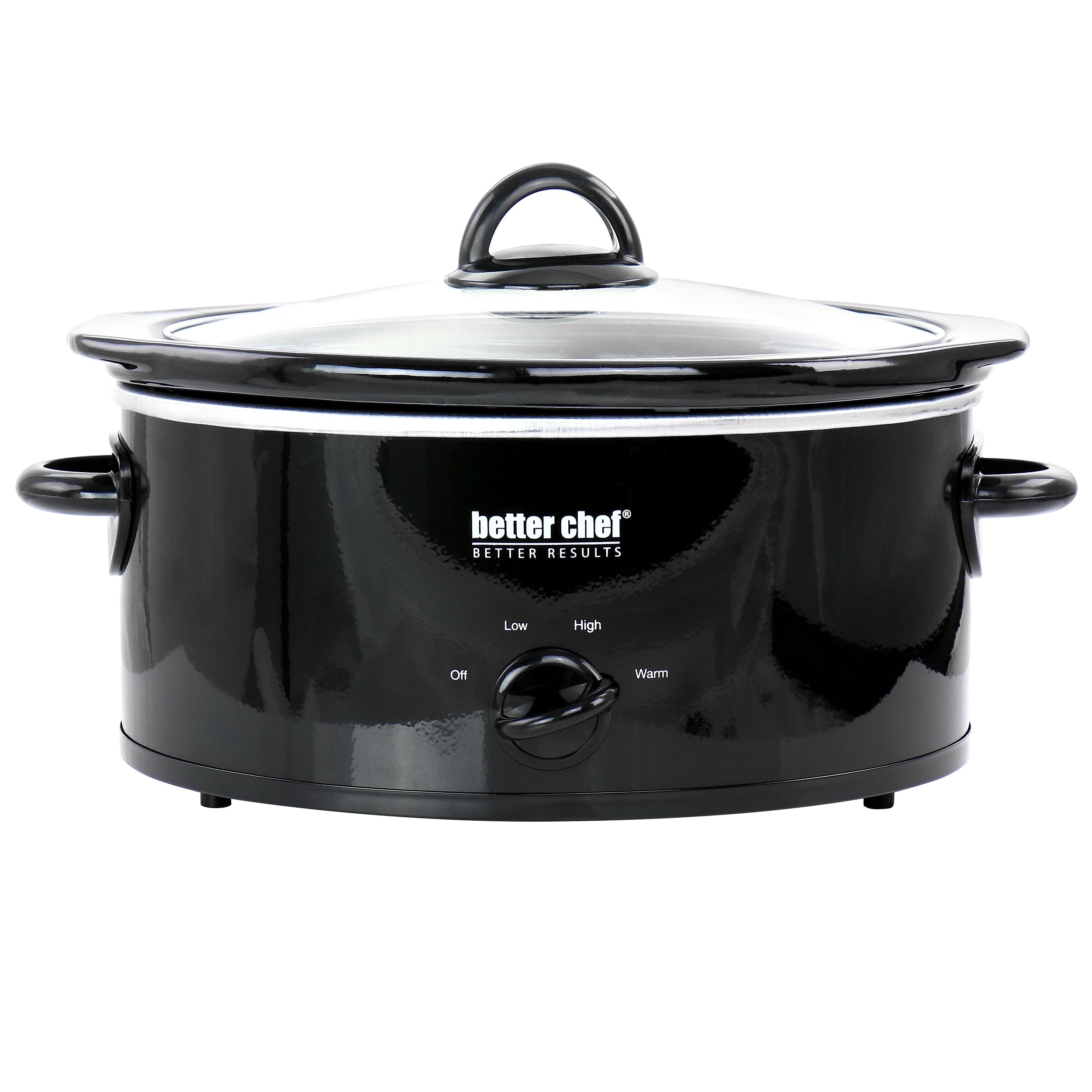 Better Chef 3 Quart Oval Slow Cooker with Removable Stoneware Crock in Black - Free Shipping