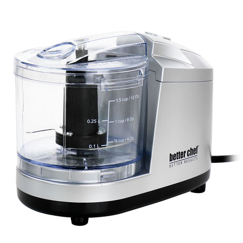 Better Chef 1.5 Cup Safety Lock Compact Chopper in Silver - Free Shipping