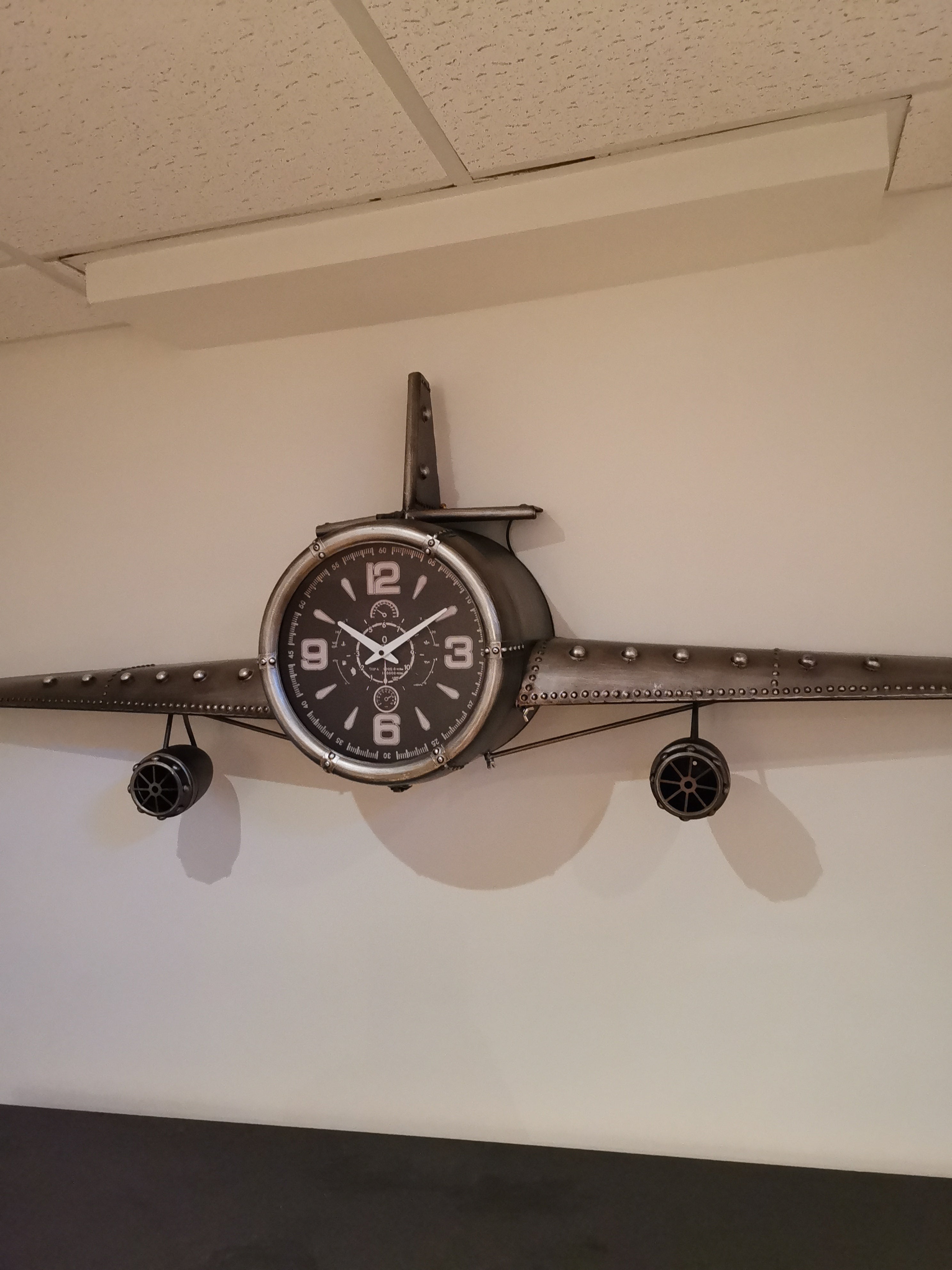 Wall clock - Metal Medium Vintage Fighter Jet Wall Clock