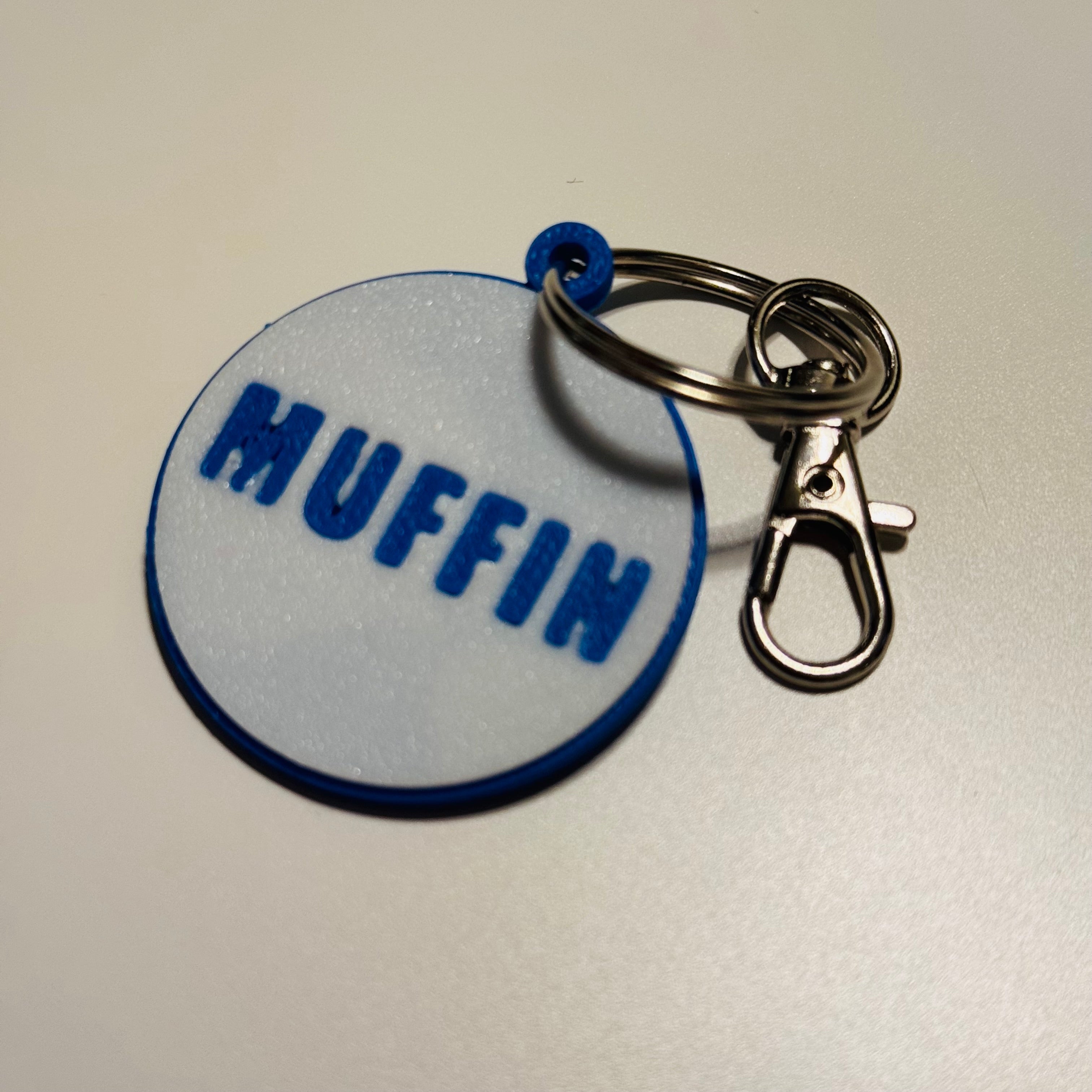 Personalized Pet Name and Number Tag with Swivel Snap Hook