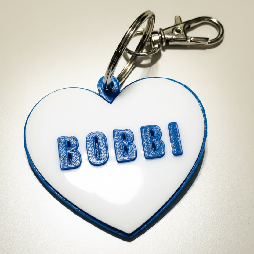 Personalized Pet Name and Number Tag with Swivel Snap Hook
