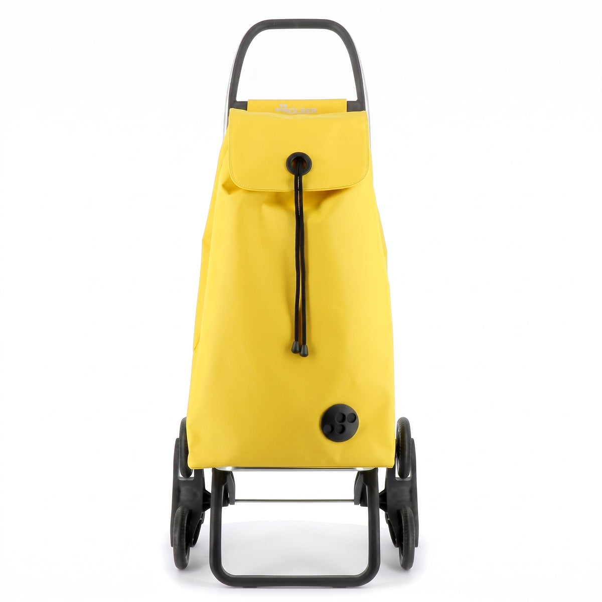 Stair Climbing Folding Shopping Cart, Rolser I-Max Zen RD6, 6-Wheel, Aluminum, Yellow