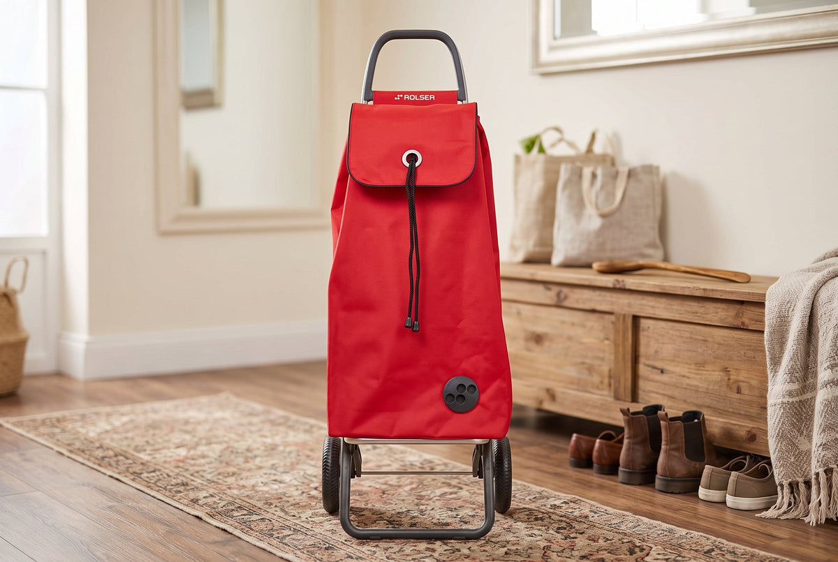 Folding Shopping Cart, Rolser I-Max MF Logic, 2-Wheel, Aluminum, Red