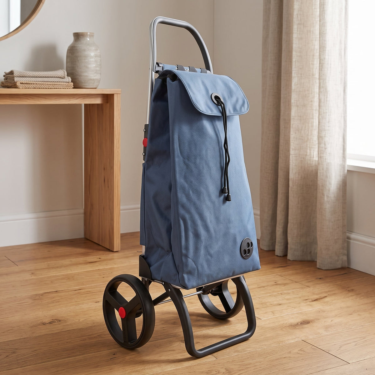 Folding Shopping Cart, Rolser I-Max Logic RSG, Aluminum, Denim Blue