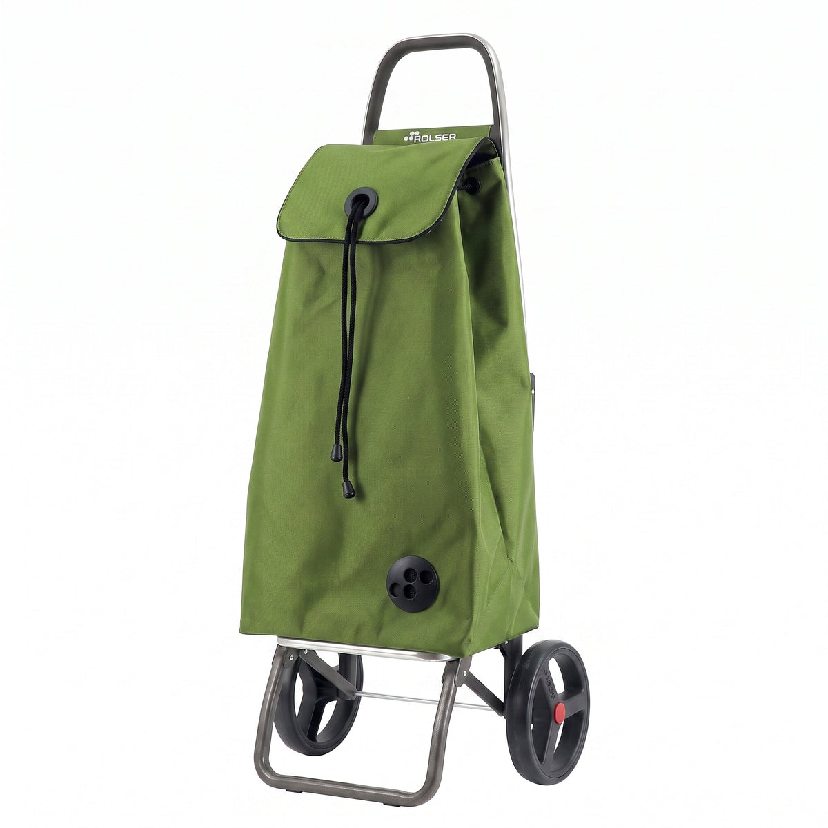 Folding Shopping Cart, Rolser I-Max Logic RSG, Aluminum, Olive