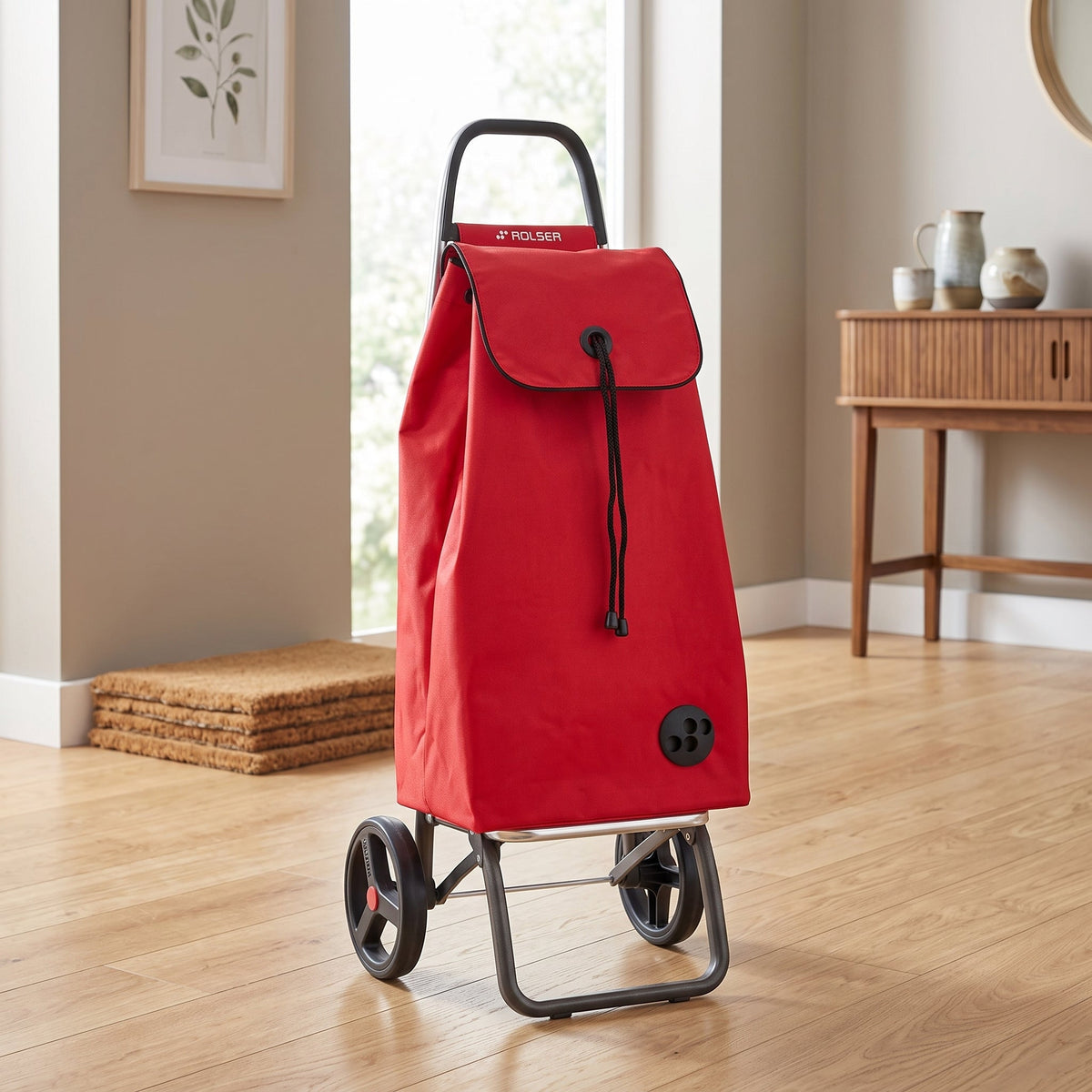 Folding Shopping Cart, Rolser I-Max Logic RSG, Aluminum, Red