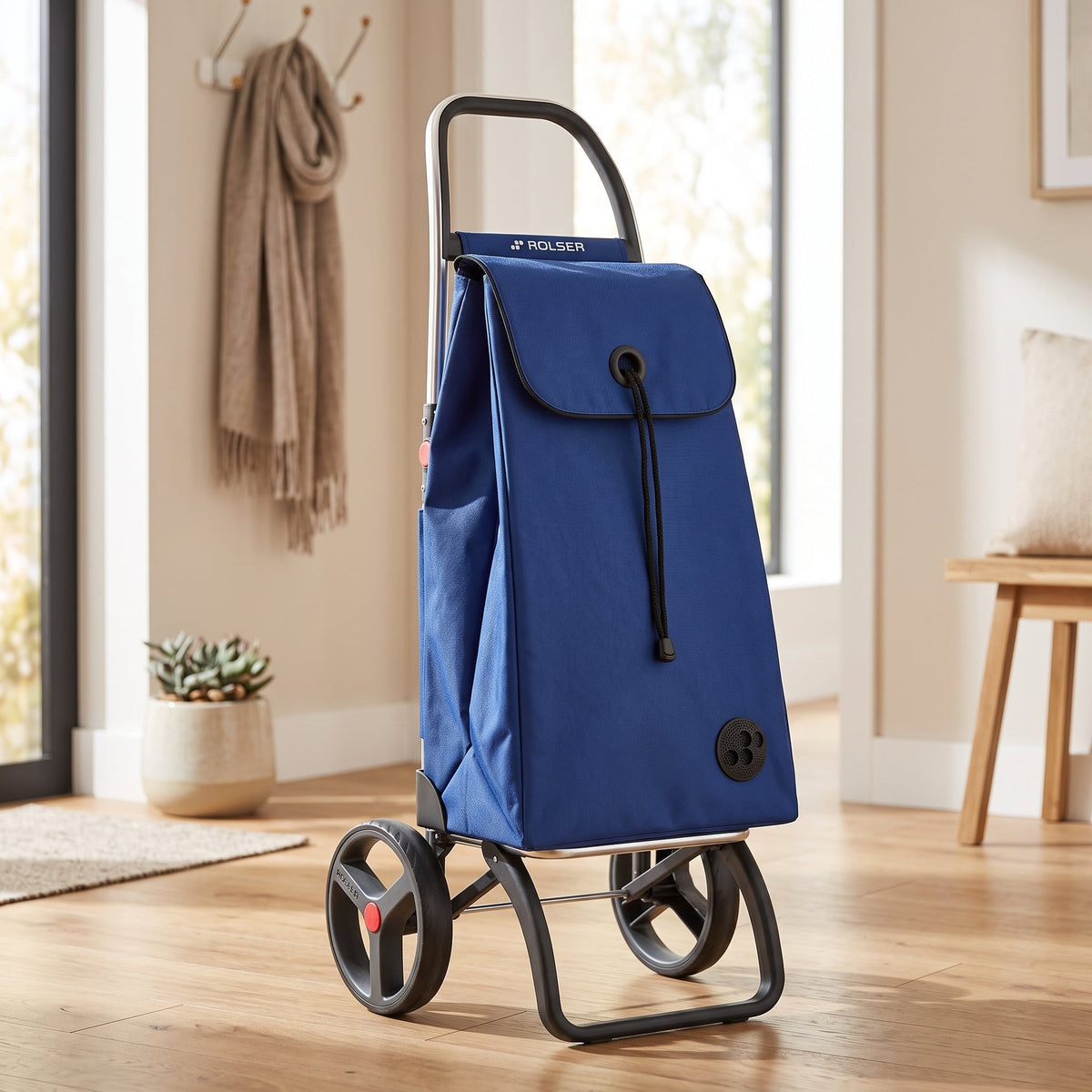 Folding Shopping Cart, Rolser I-Max Logic RSG, Aluminum, Sapphire Blue