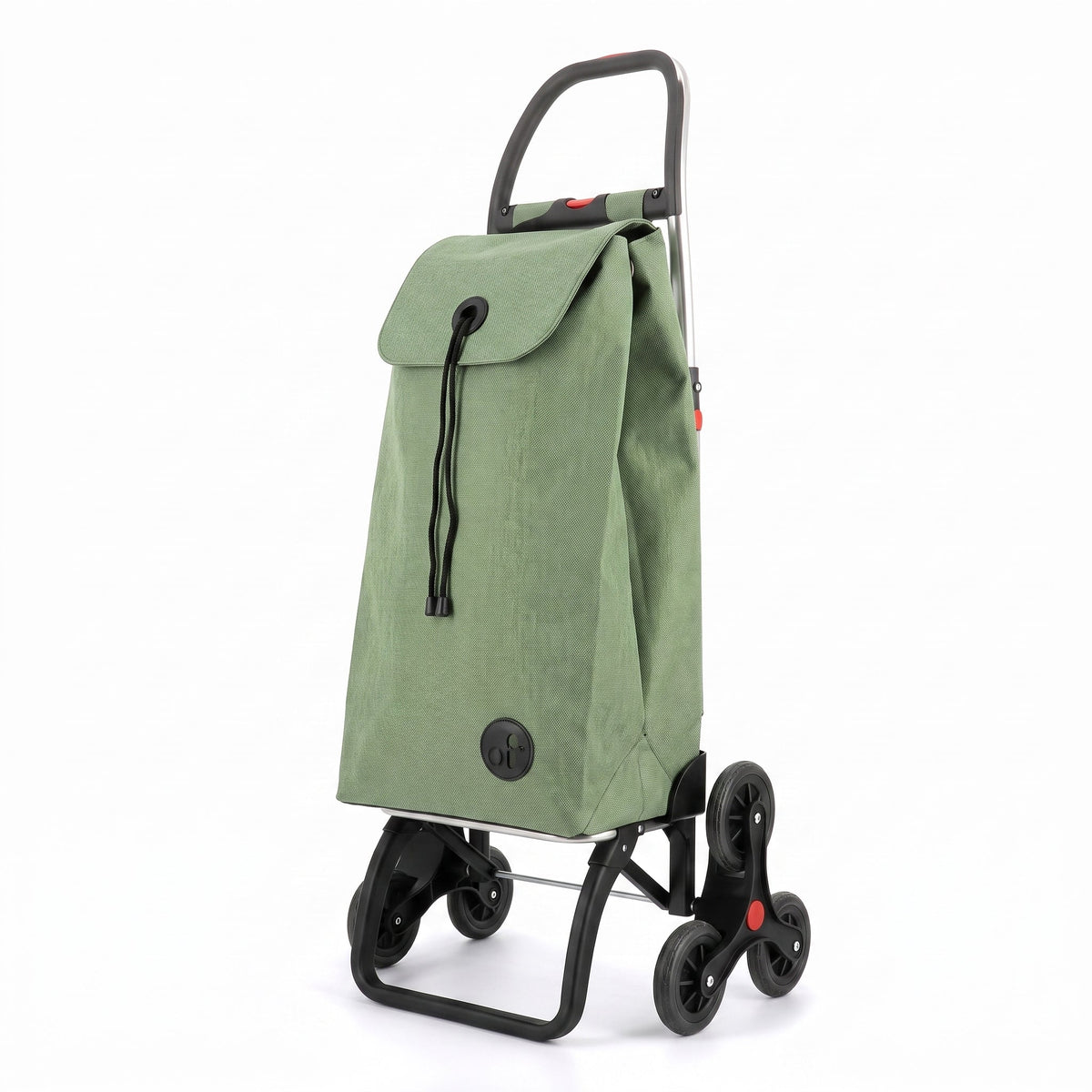 Stair Climbing Folding Shopping Cart, Rolser I-Max Tweed 6L Logic, Aluminum, Jade Green