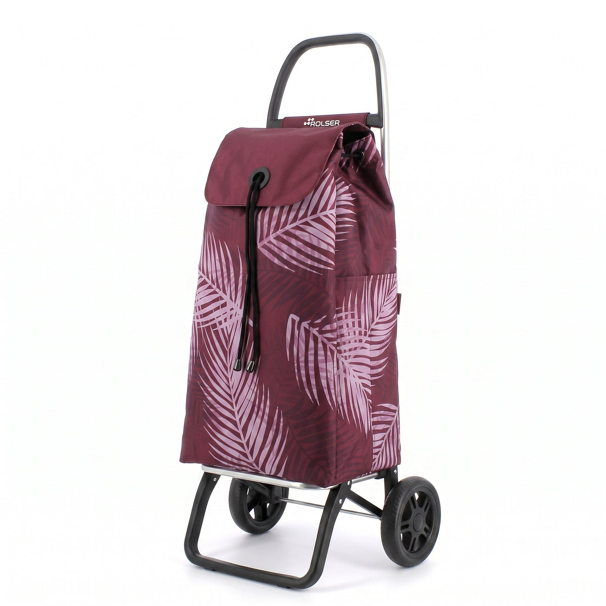 Folding Shopping Cart, Rolser I-Max Costa Rica Convert, Aluminum, Burgundy