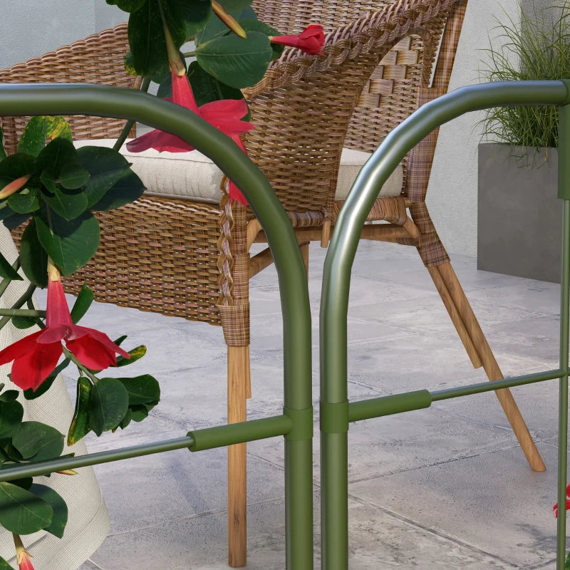 6-Piece Plant Support Set, Trellis for Climbing Plants, Garden Stakes, Steel, Green, 40 x 90 cm