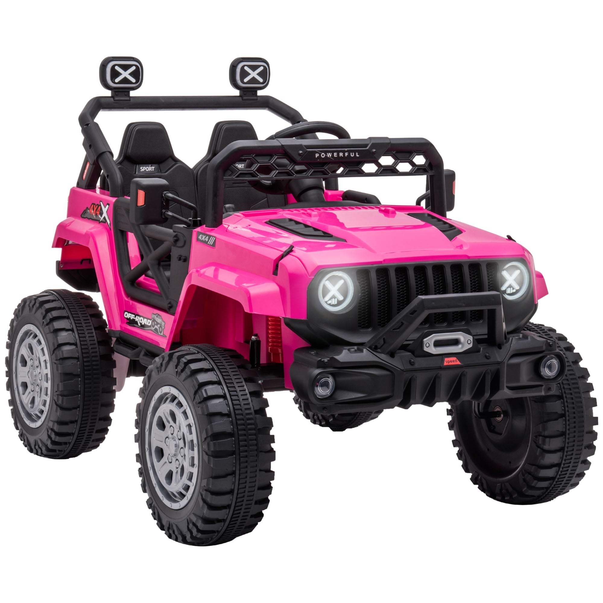 Aosom 12V Kids Ride-on Truck with Remote Control, Battery-Operated Kids Car with Led Lights, Electric Ride on Toy with Spring Suspension| Aosom Canada