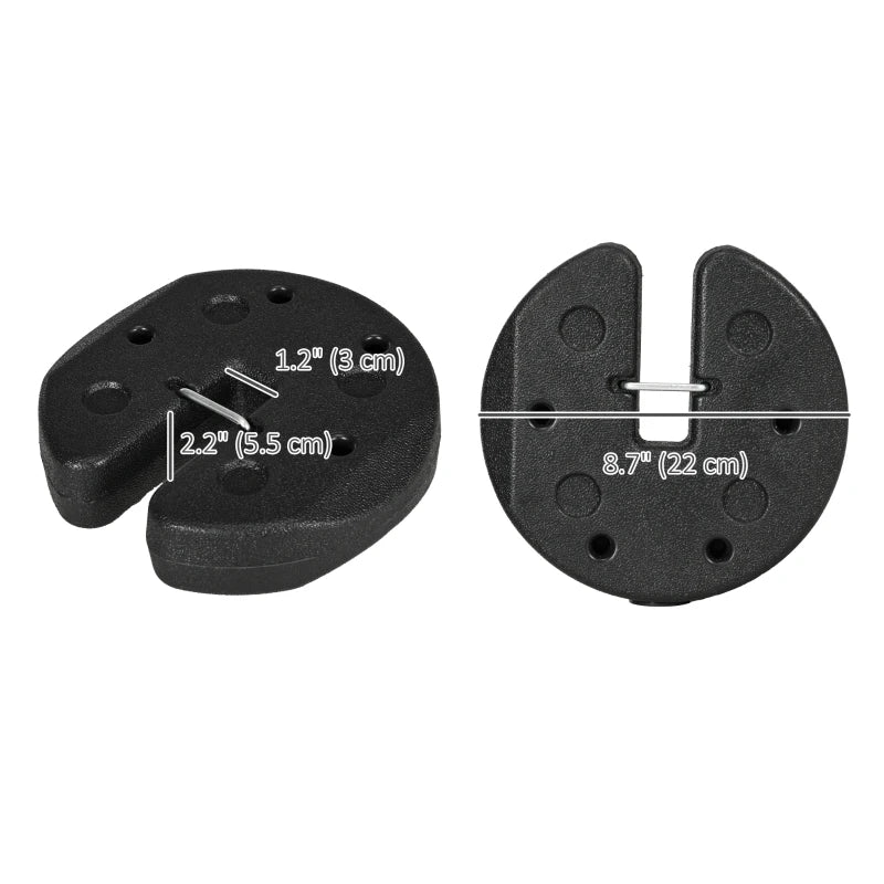 Tent Weights Set of 4, Total 26 LBS Weights for Canopy Gazebo Legs with Reinforced Pins and Carry Belt