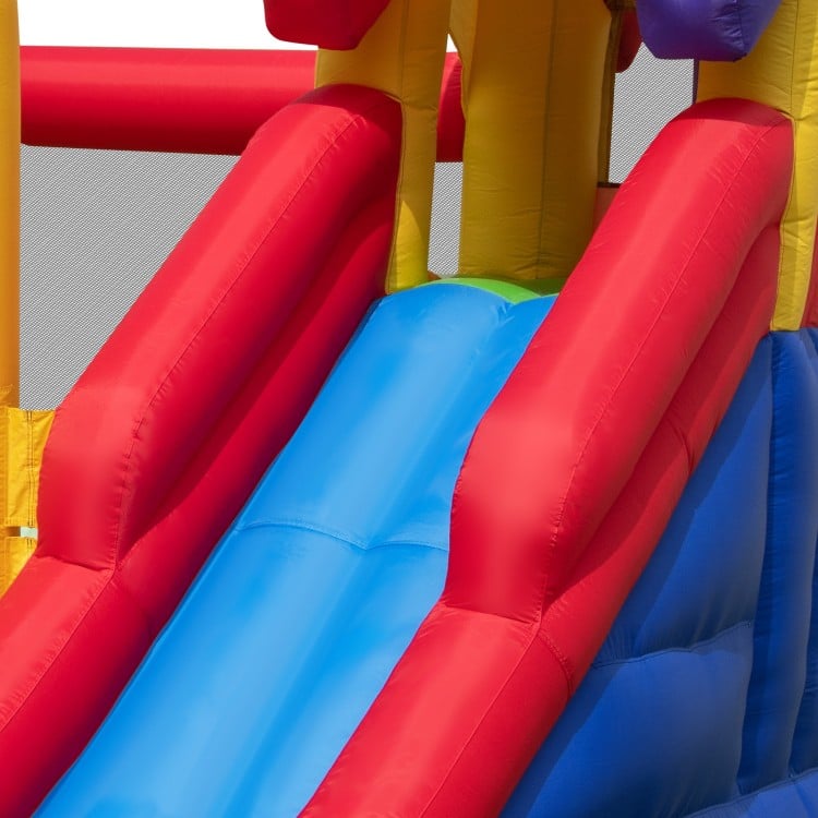 Inflatable Bounce Castle with Double Slides and 735W Blower