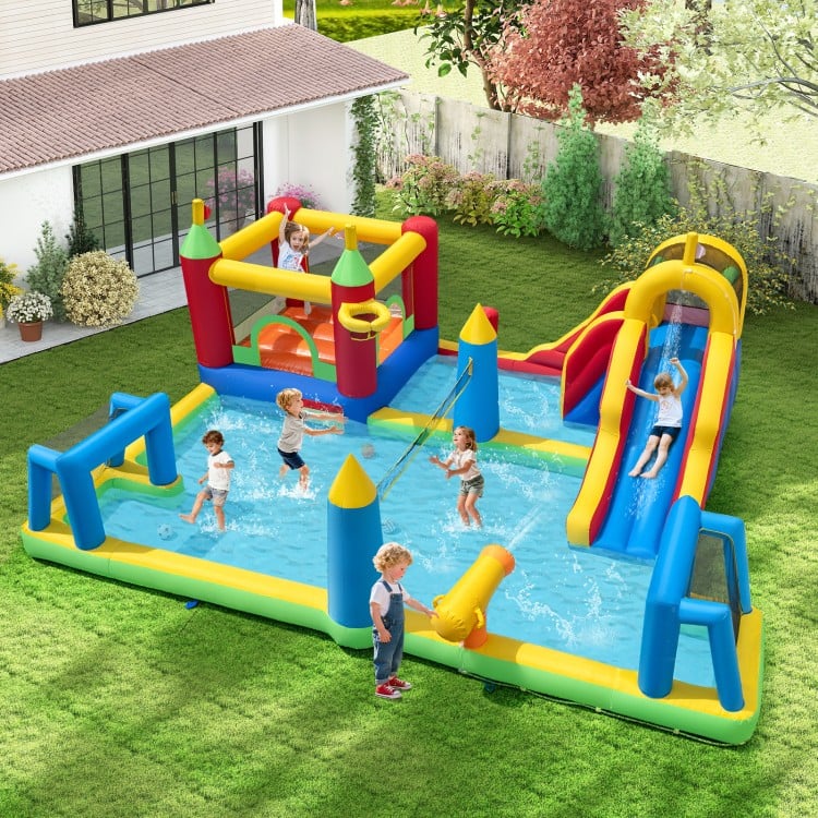 Inflatable Water Slide Bounce House 9-in-1 Jumping Castle with 780W Blower