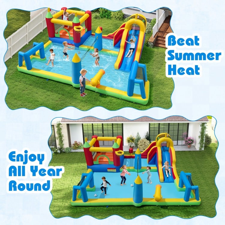 Inflatable Water Slide Bounce House 9-in-1 Jumping Castle with 780W Blower