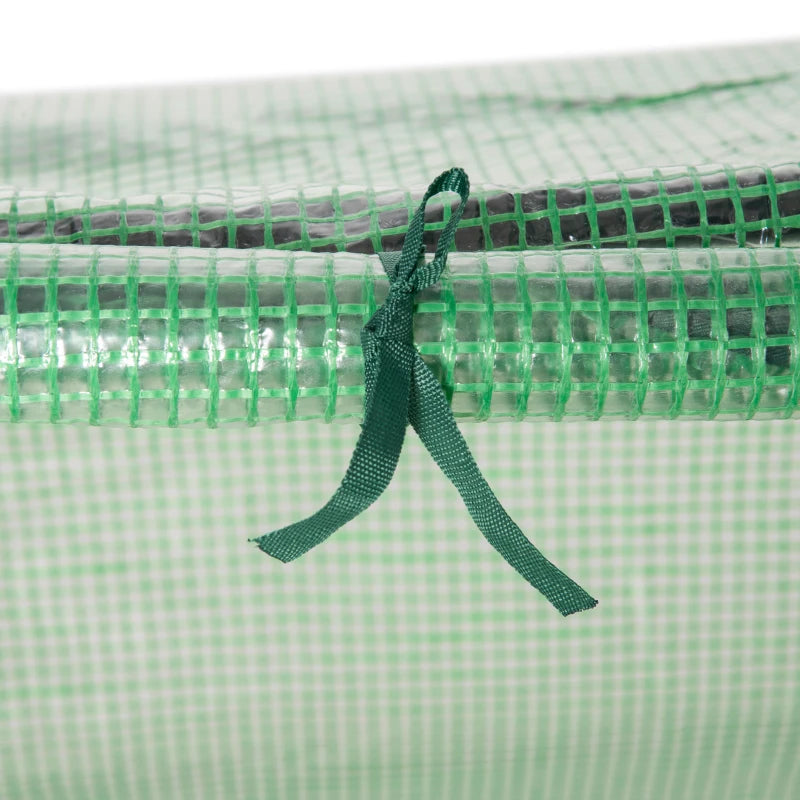 Portable Mini Tunnel Greenhouse Garden Planting Warm House with 3 Windows, 71" x 24" x 24", Green
