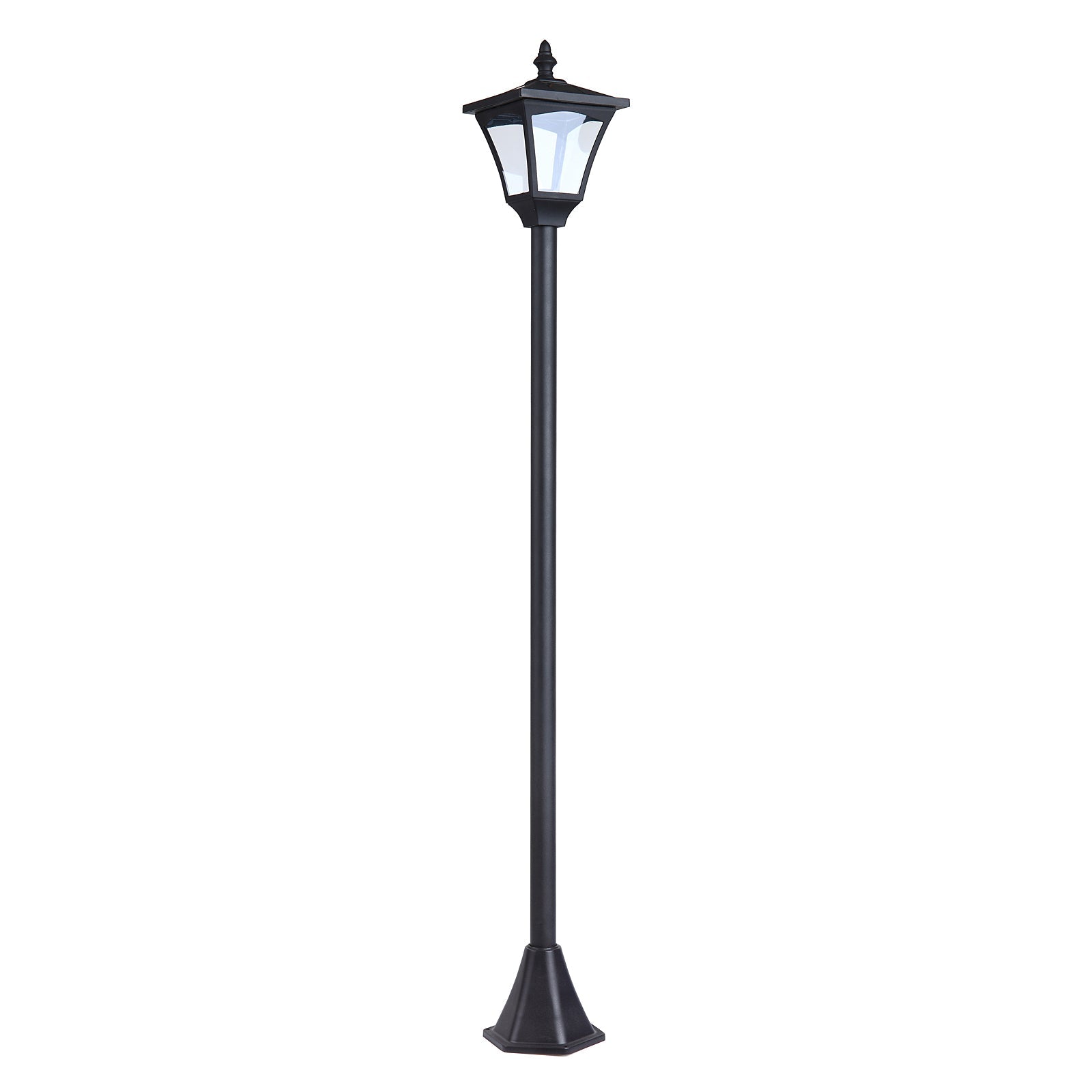 Outsunny Solar Powered LED Streetlight Style Outdoor Lamp Post Garden Light Waterproof 5-6 Hours with Base Walkway