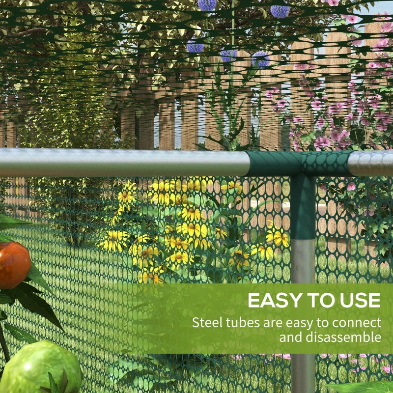 8' x 4' Plant Protection Cage with Zipper Roll-Up Door, Plant Protector from Animals with Galvanised Steel Frame