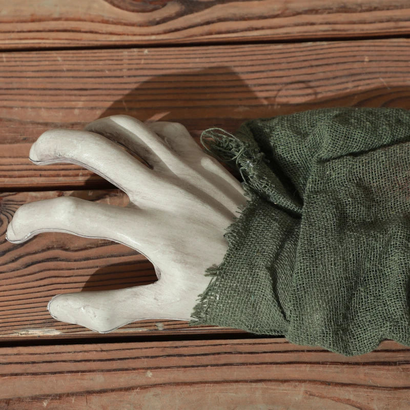 HOMCOM 66" Outdoor Halloween Crawling Zombie – Animated Prop with Sound Activation & Light-Up Eyes